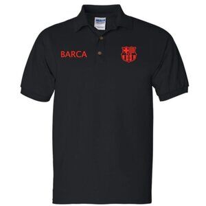 FC Barcelona black and red polo men